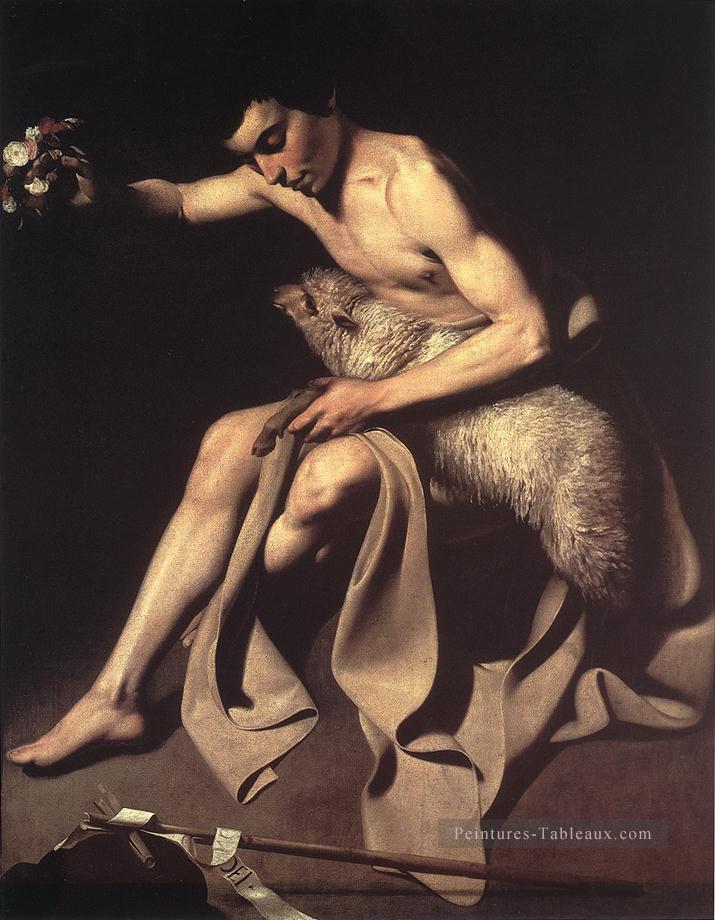 Saint Jean Baptiste Caravage Peintures à l'huile